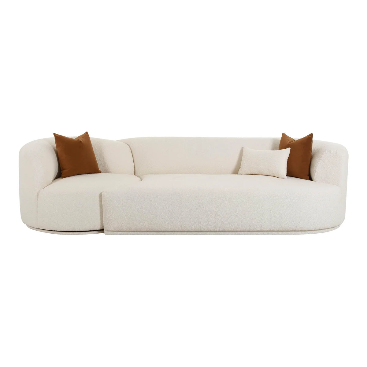 Fickle Cream Performance Boucle 2-Piece Modular Sofa
