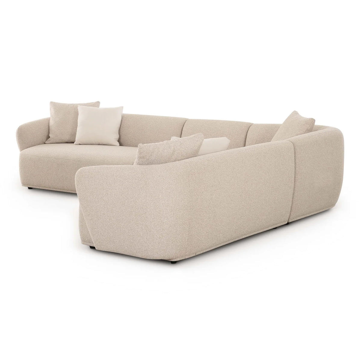 Sylvie 4-Piece Cream Performance Boucle Sectional