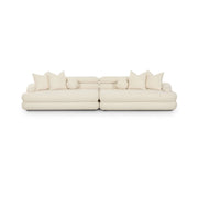 Lulu 141" Cream Performance Boucle Sofa