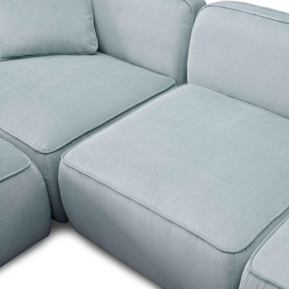 Travie 6-Piece Performance Corduroy Velvet Modular U-Sectional