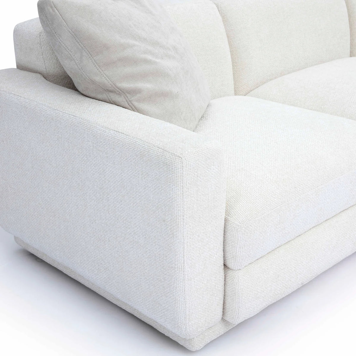 Perry  Cream Performance Chenille Modular Large U-Sectional (4-8 Piece)