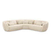 Misty 3-Piece Cream Performance Boucle Modular L-Sectional