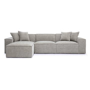 Mindy 4-Piece Performance Chenille Basketweave Modular Sectional
