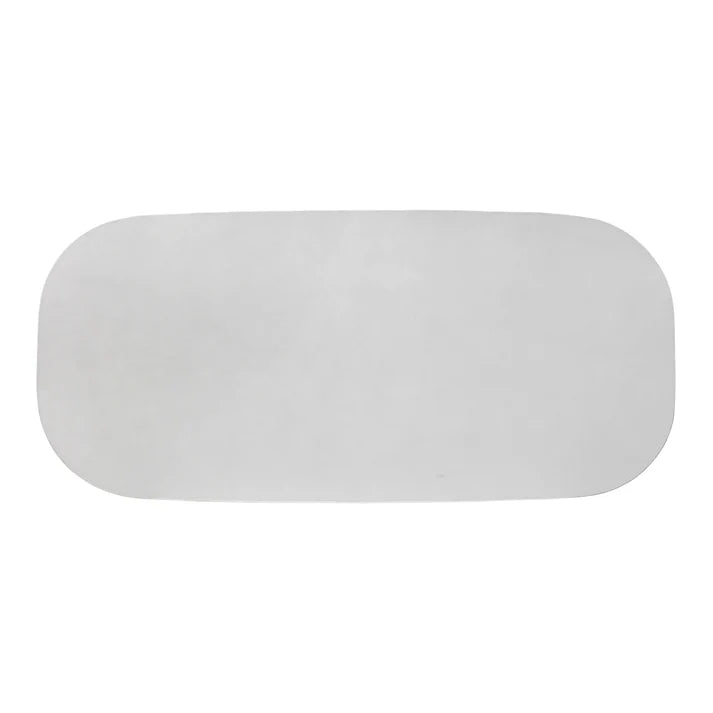 Margot 83" Light Grey Faux Plaster Indoor/Outdoor Concrete Oval Dining Table