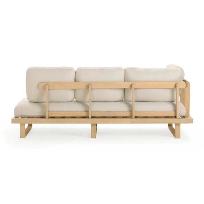 Evan 2-Piece Cream Performance Fabric Outdoor L-Shaped Sectional