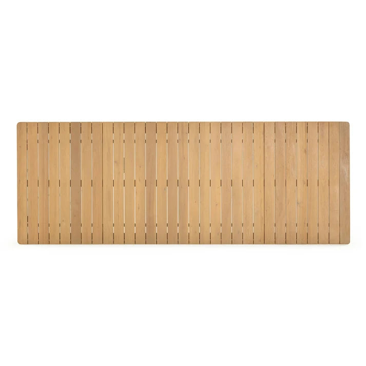 Sardinia 95" Light Teak Outdoor Rectangular Dining Table