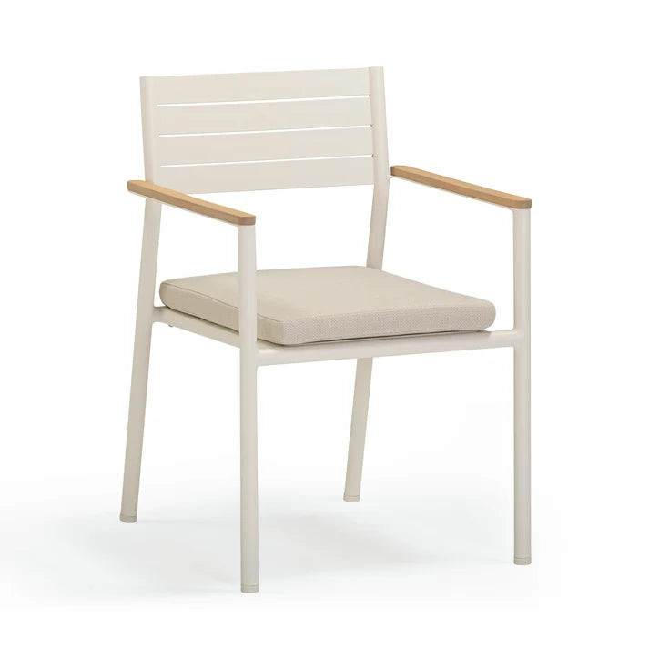 Sardinia Cream Performance Fabric Outdoor Dining Chair - Set of 2