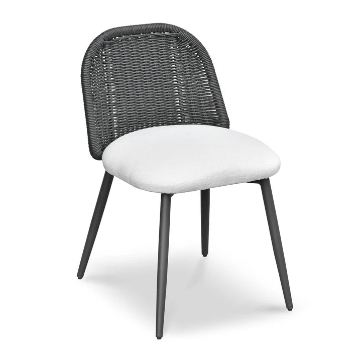 Alexa Rattan Performance Fabric Dining Chair