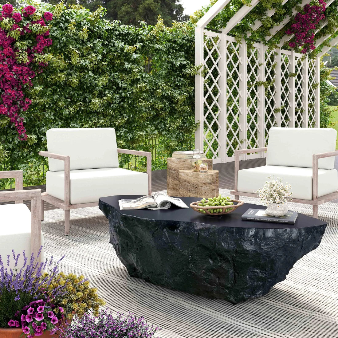 Crag 56" Concrete Indoor / Outdoor Coffee Table