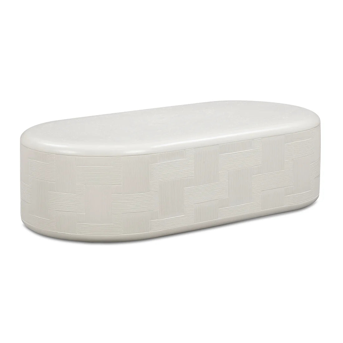 Suraya 55" Indoor/Outdoor Concrete Rounded Coffee Table