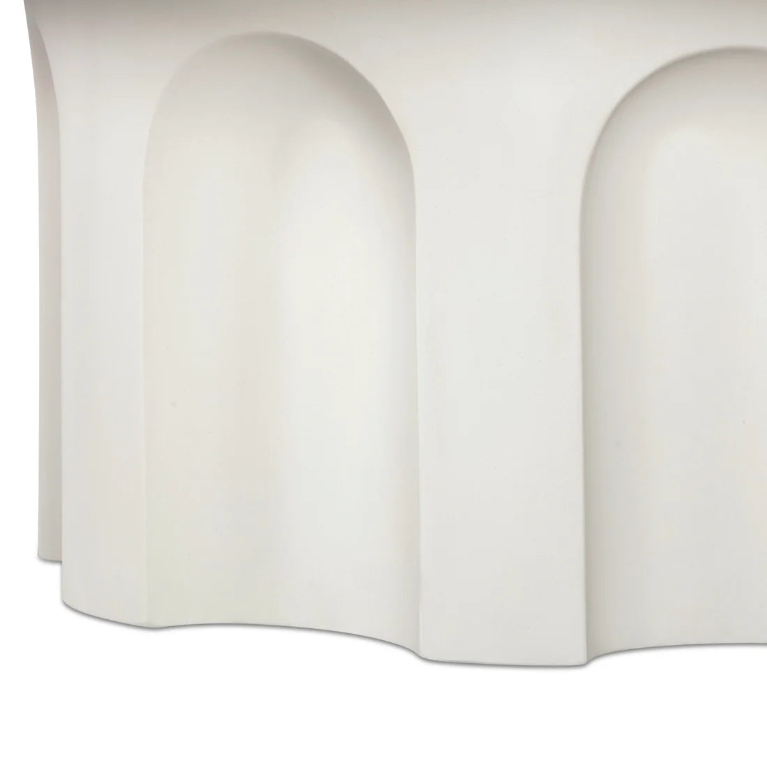 Cassandra 38" Ivory Indoor/Outdoor Concrete Round Coffee Table