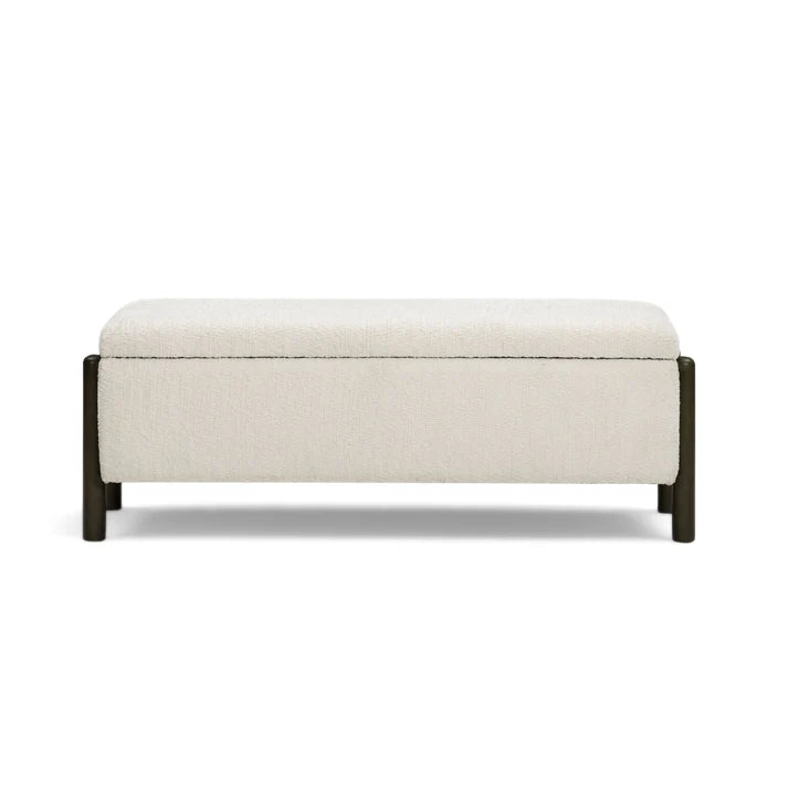 Abby 52" Nubby Fabric Storage Bench