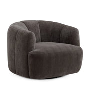 Jasmine Upcycled Contract-Grade Basketweave Fabric Swivel Accent Chair