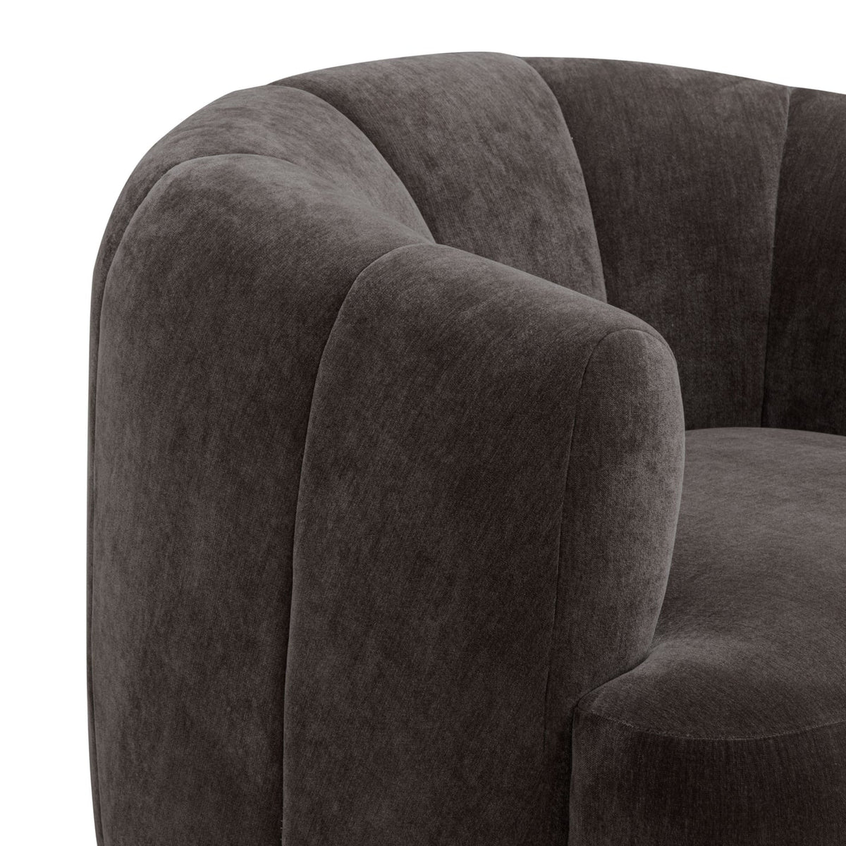 Jasmine Upcycled Contract-Grade Basketweave Fabric Swivel Accent Chair