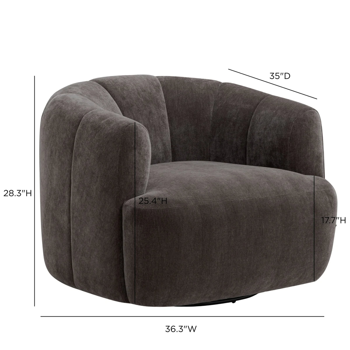 Jasmine Upcycled Contract-Grade Basketweave Fabric Swivel Accent Chair