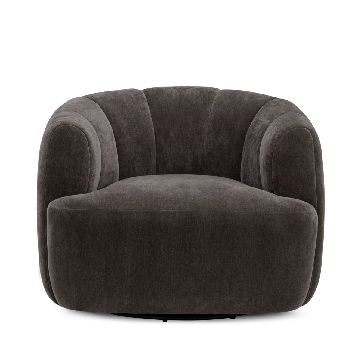 Jasmine Upcycled Contract-Grade Basketweave Fabric Swivel Accent Chair