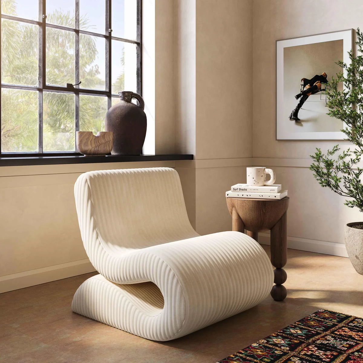 Senna Performance Oversized Corduroy Accent Chair