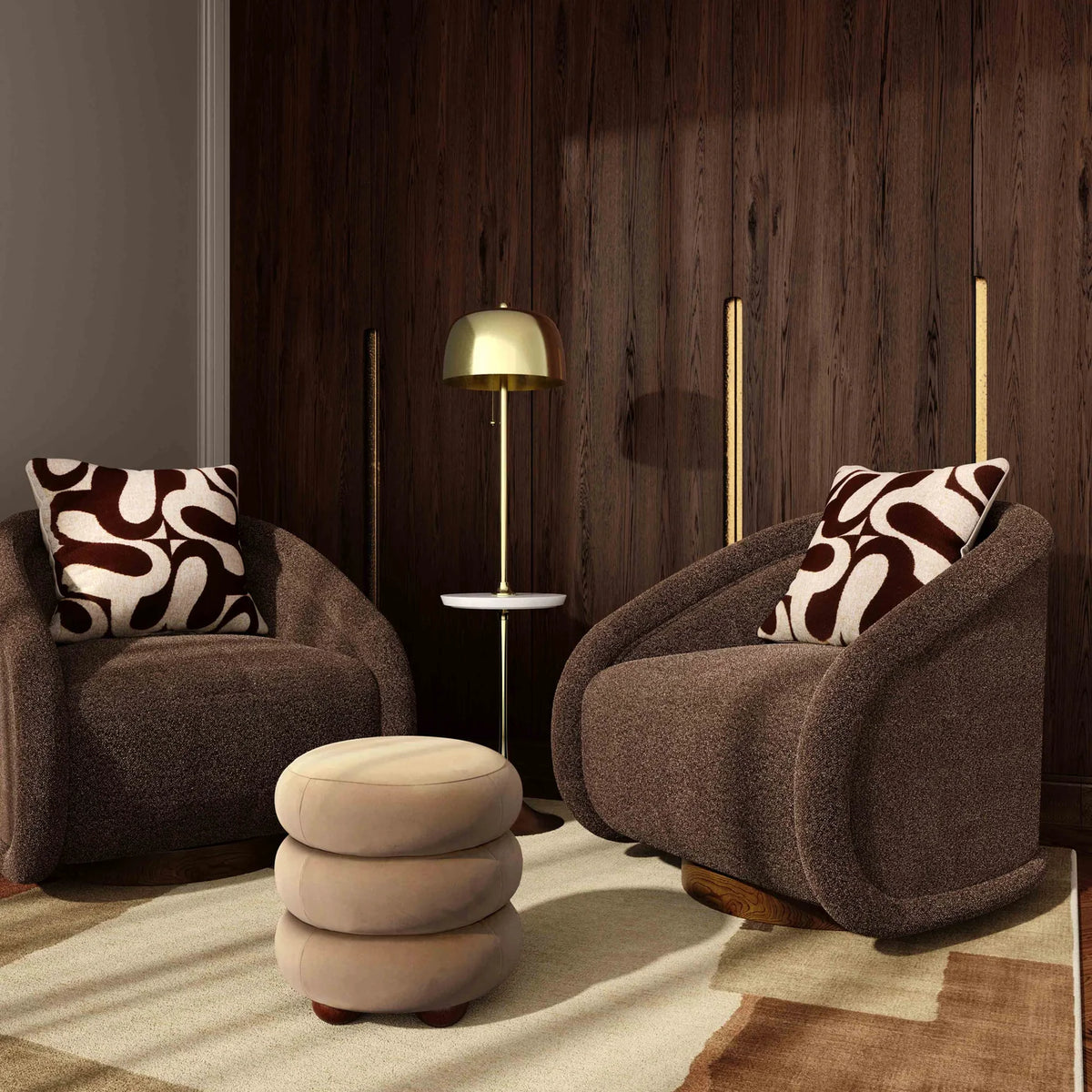 Rory Performance Boucle Swivel Accent Chair