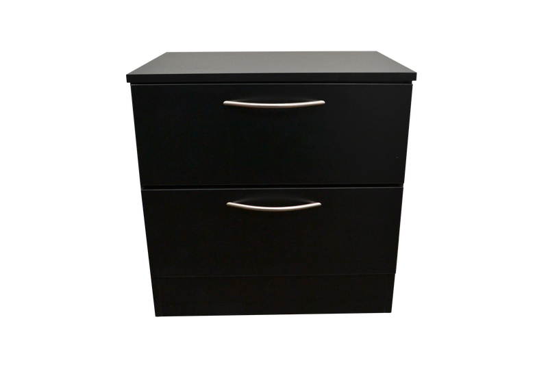 ALLEGRO 2-DRAWER NIGHTSTAND BLACK MATTE