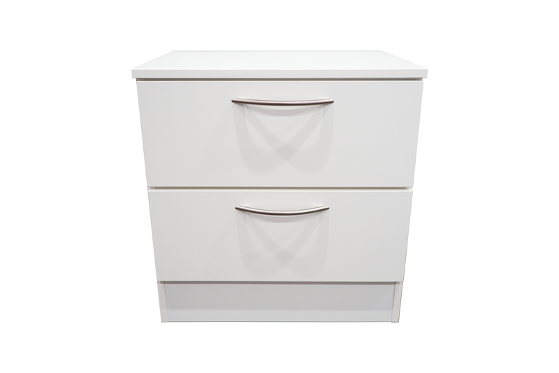 ALLEGRO 2-DRAWER NIGHTSTAND WHITE MATTE