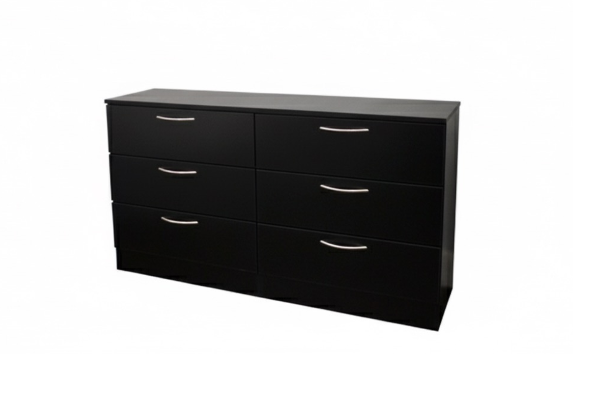 ALLEGRO 6-DRAWER DRESSER BLACK MATTE