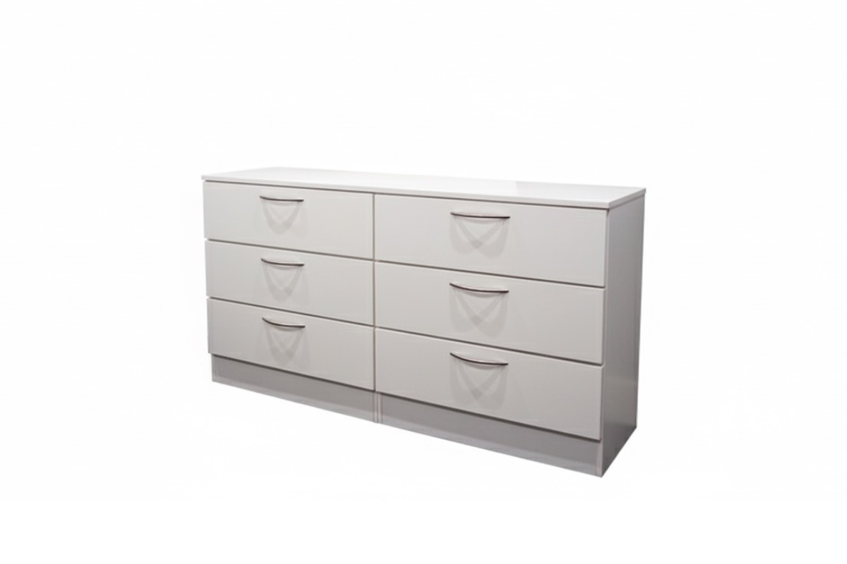 ALLEGRO 6-DRAWER DRESSER WHITE MATTE