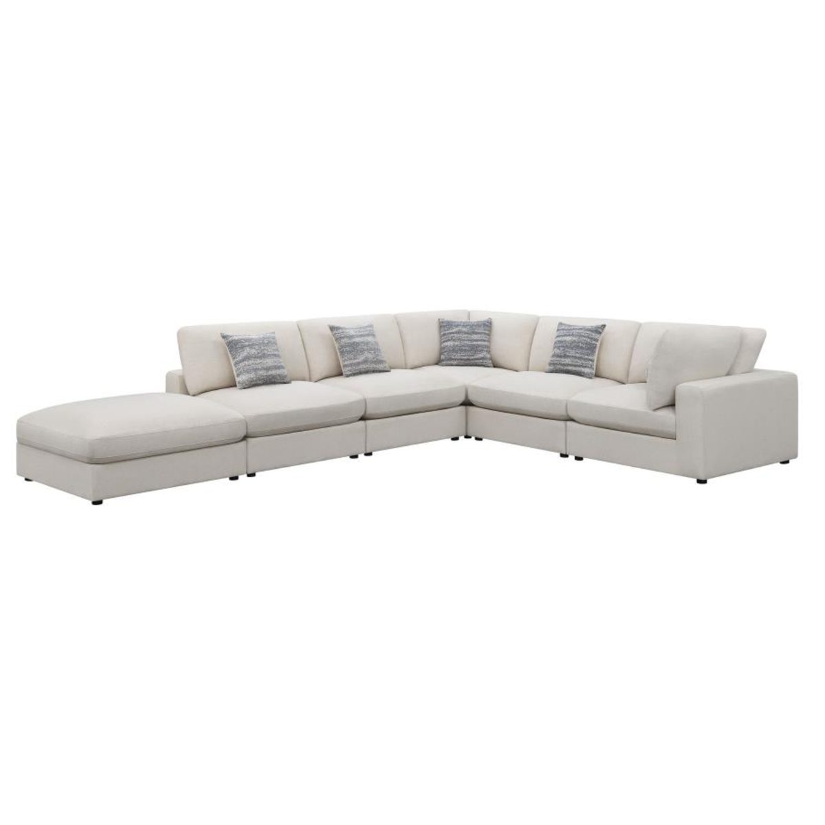 CAMILAG UPHOLSTERED MODULAR SECTIONAL SOFA BEIGE