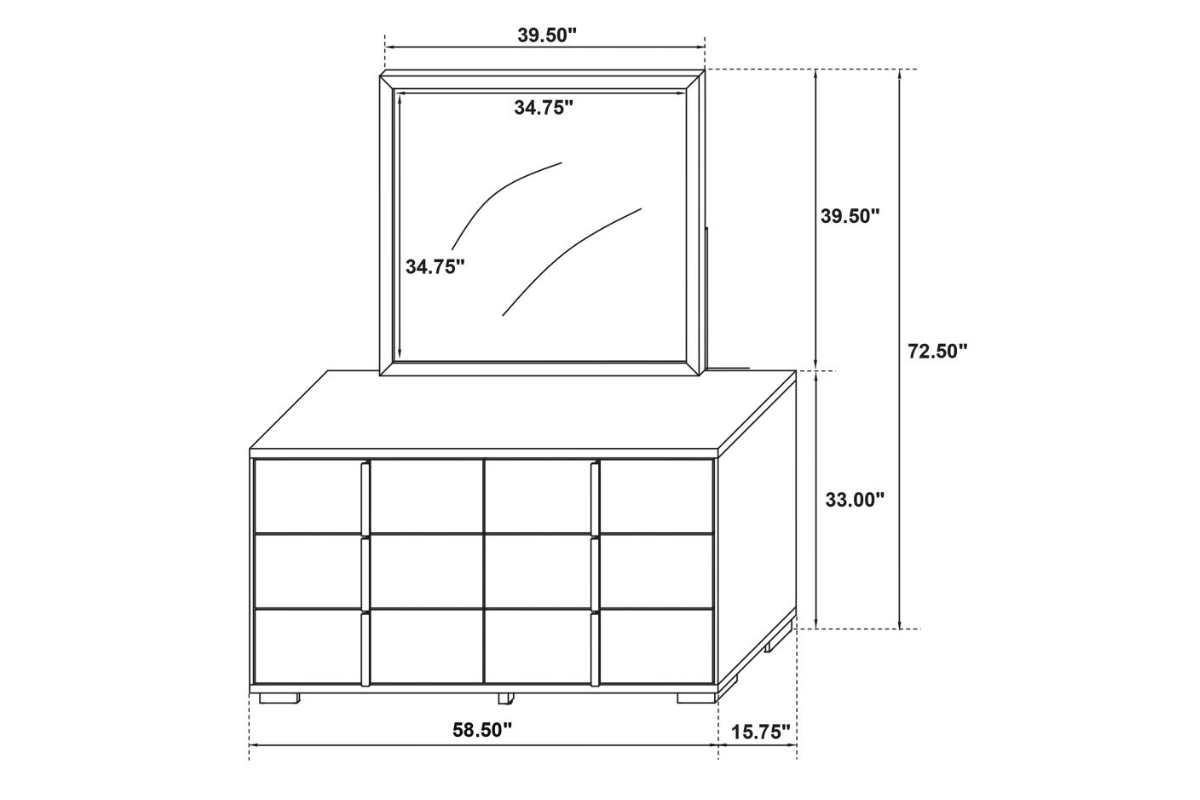 MARCELINE  BEDROOM SET BLACK