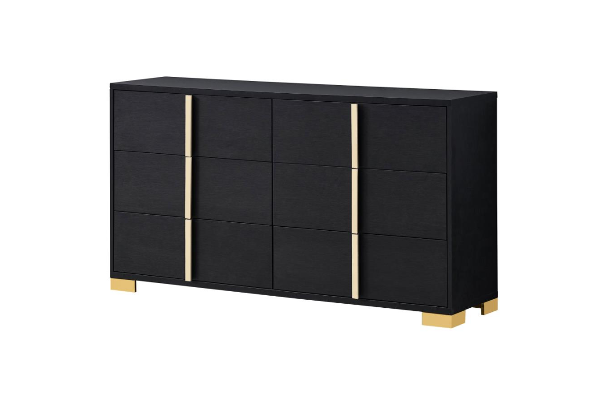 MARCELINE 6-DRAWER DRESSER BLACK