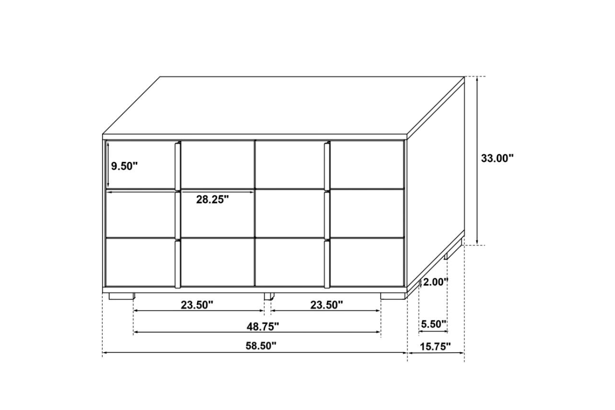MARCELINE  BEDROOM SET BLACK