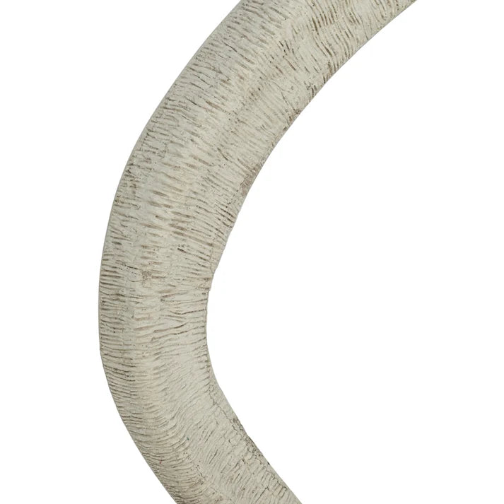 Orpheus Ribbed Faux Stone Wall Mirror