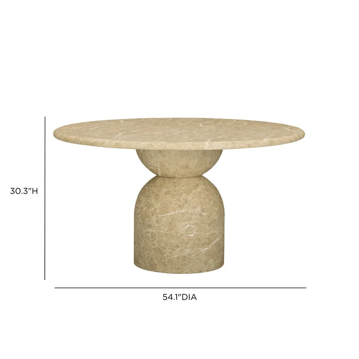 Cynthia 54" Concrete Indoor/Outdoor Dining Table