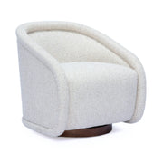 Clarke Cream Performance Boucle Swivel Accent Chair