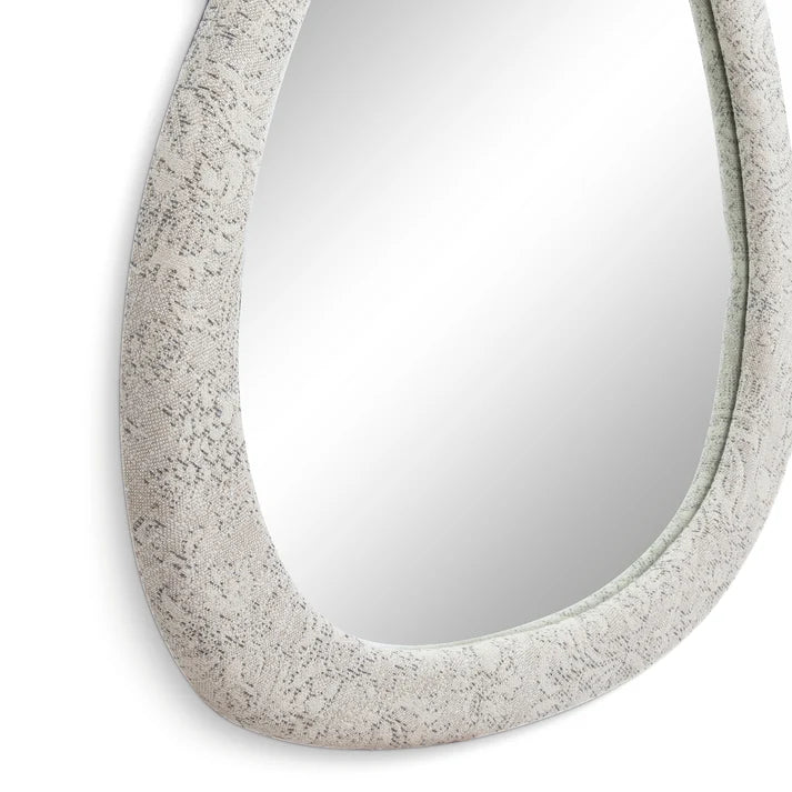 Klaryss  Neutral Floral Jacquard Wall Mirror