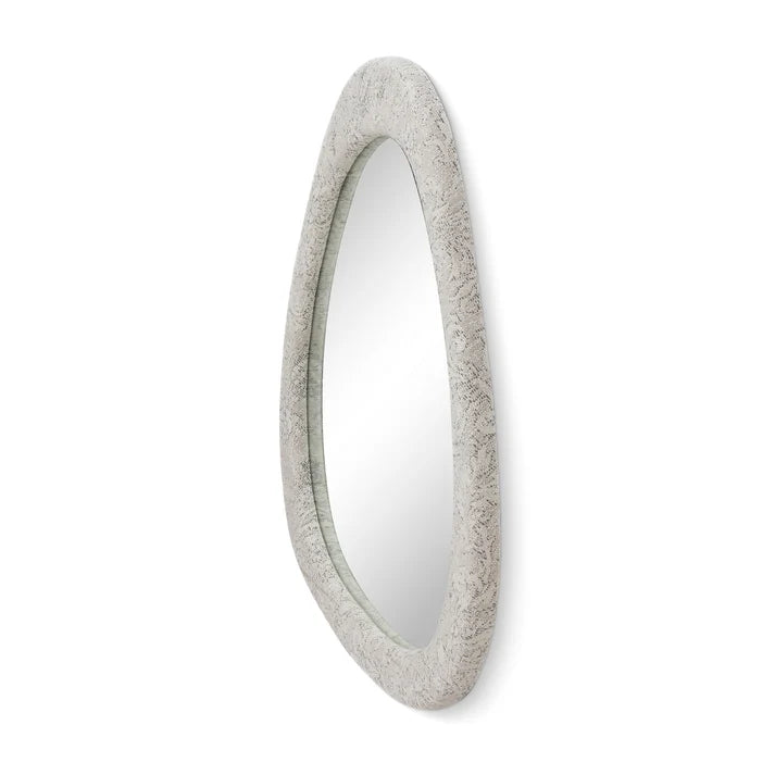Klaryss  Neutral Floral Jacquard Wall Mirror