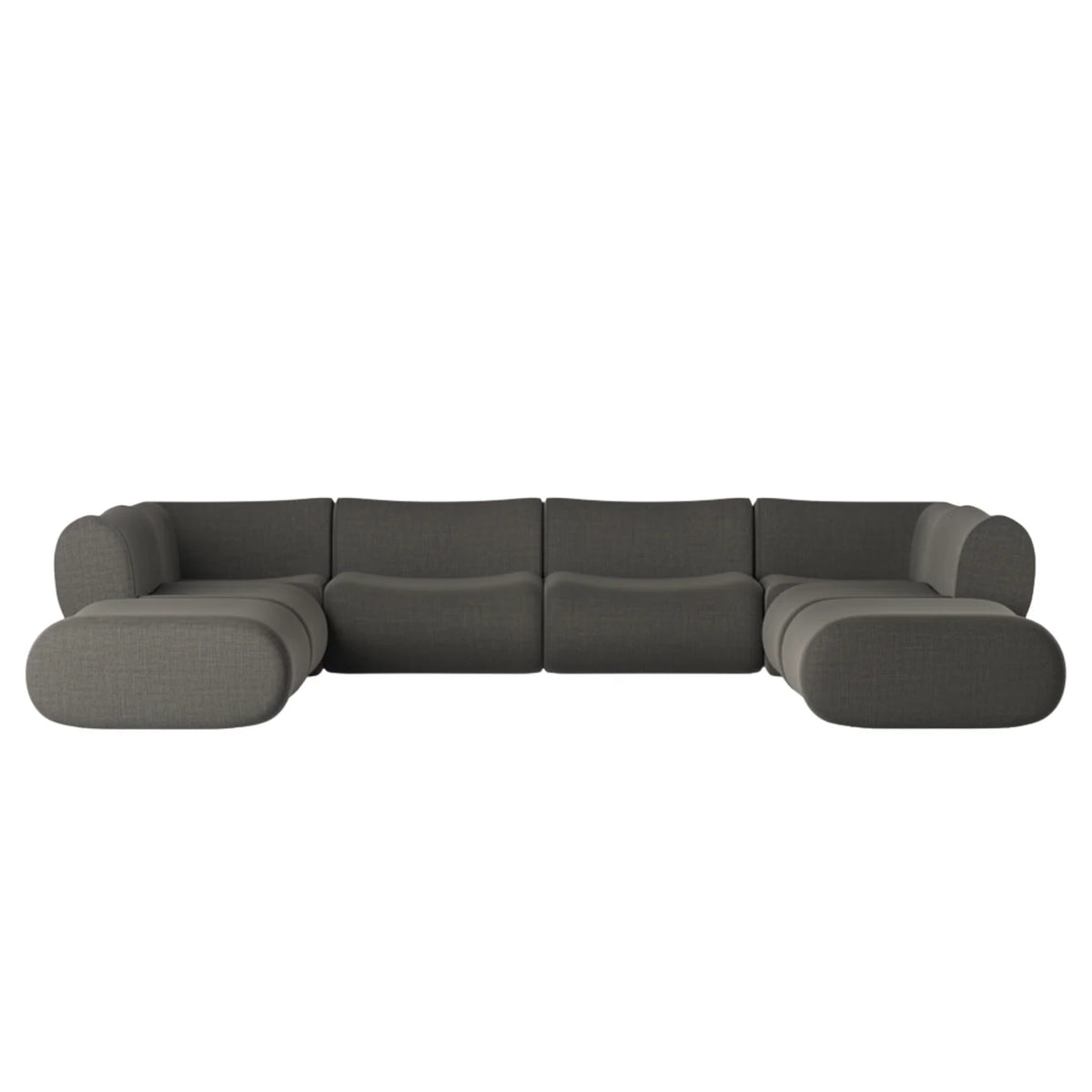 Zenith 8-Piece Contract-Grade Upcycled Fabric Modular U-Sectional