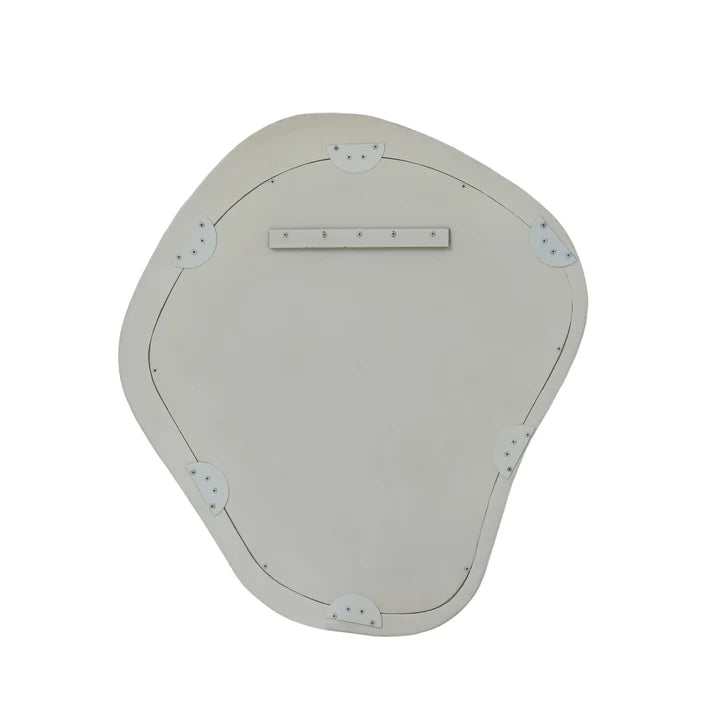 Orpheus Ribbed Faux Stone Wall Mirror