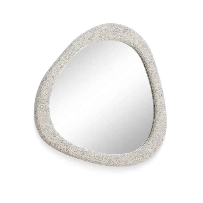 Klaryss  Neutral Floral Jacquard Wall Mirror