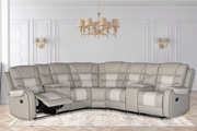 SARASOTA MANUAL RECLINER SECTIONAL GRAY/ICE