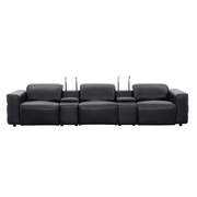 Diamante Italian Leather/Match Power Home Theater Recliner Row
