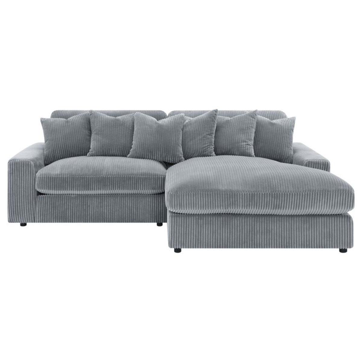 BLAINE UPHOLSTERED REVERSIBLE CHAISE SECTIONAL SOFA FOG